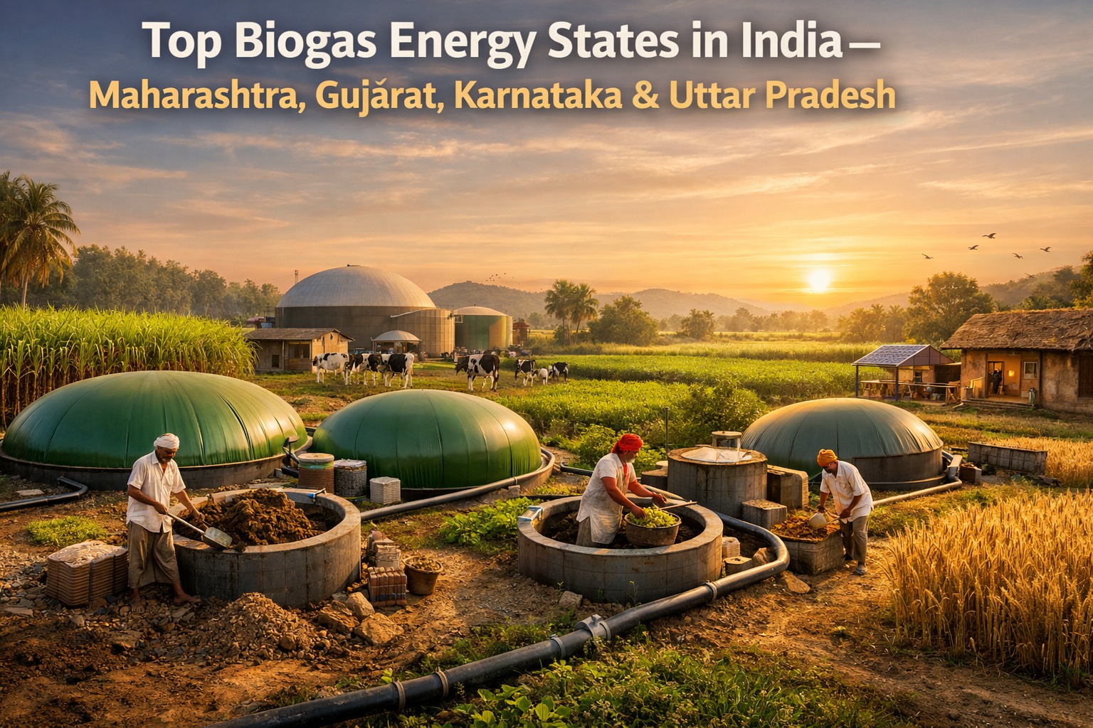 Top Biogas Energy States in India – Maharashtra, Gujarat, Karnataka & UP 